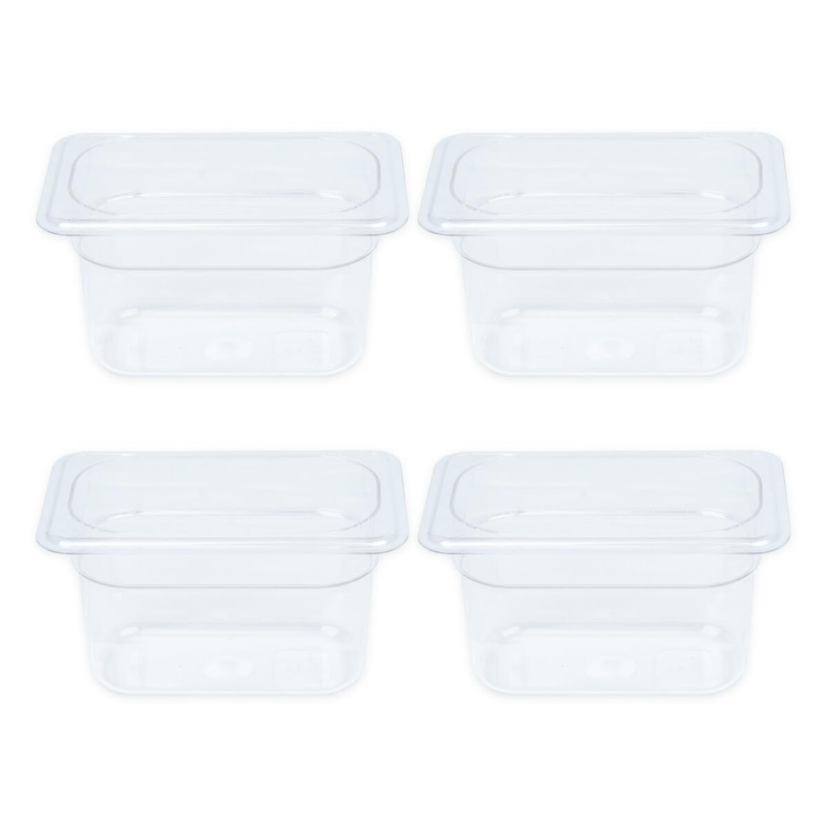 

Набор гастроемкостей Thunder Group 100 мм, 4 шт., безопасный, из прочного коммерческого поликарбоната, для использования в посудомоечной машине, 1/9, глубокий, прозрачный, PLPA8194-4S