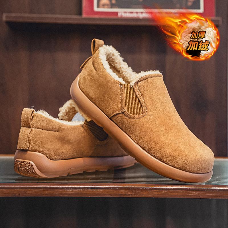 Birkenstocks winter new velvet thickened warm cotton shoes bag heel cotton drag snow boots