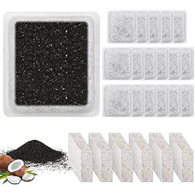 Replacement Filters for Ceramic Pet Fountain Food Grade Water Fountain Filter Pump Filter Made of Activated Carbon and PP Cotton