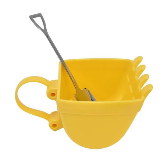 330ML Hrnček ve tvaru lžíce bagru, pohár na zmrzlinu s lopatkou z měděné slitiny, hrnek na kávu, šálek na čaj, nádoba na mléko, džus pro použití v kuchyni