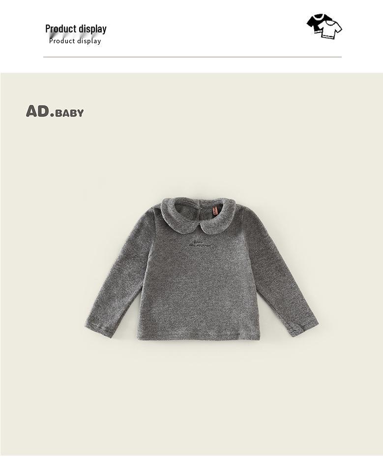 Cozy Korean Style Toddler Long Sleeve Brushed T-Shirt - Autumn Collection