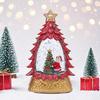 Yousheng Christmas Snow Ball Lantern Lighted Santa And Christmas Tree Scene Glittering Water Snow Ball Decoration for Home Desktop Decor