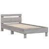 VidaXL Bed Frames with Headboard, Single Bed with Slat Base, Adult Bed, Bedroom Furniture, Sonoma Grey 100x200 838531