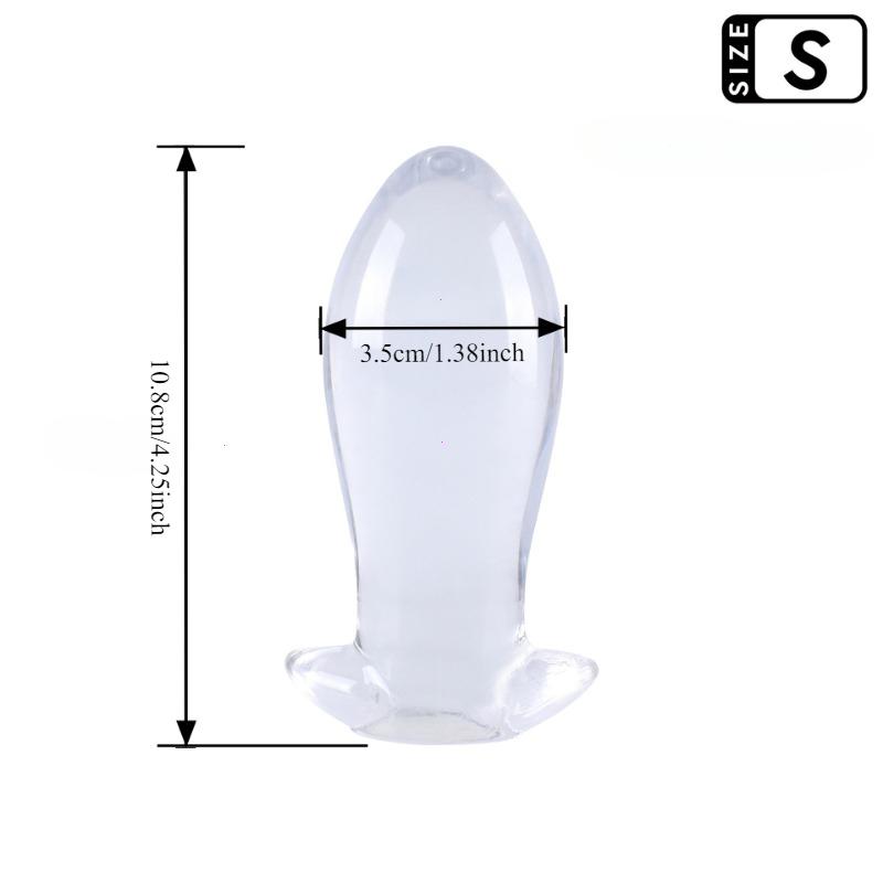 Transparent Huge Soft Anal Plug Big Butt Sex Toys for Men Women 18 Gay Masturbation Prostate Stimulation Massager Thick Expander