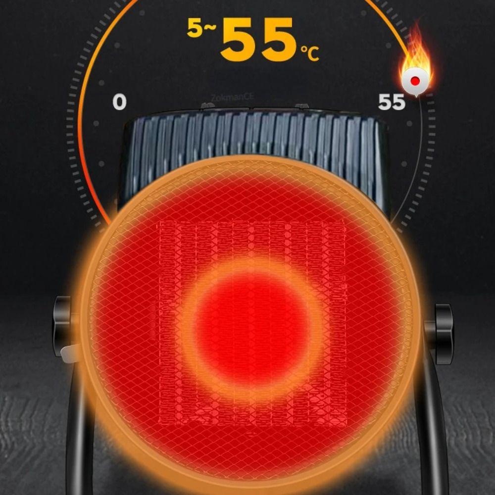 3 Gear Adjust Electric Heater Fan Portable Air Warmer Radiator  Air Workshop Space Garage