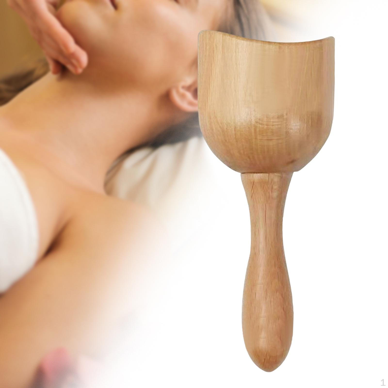 

Ergonomic Wooden Massage Cup for Targeted Thigh And 14cmX6cm