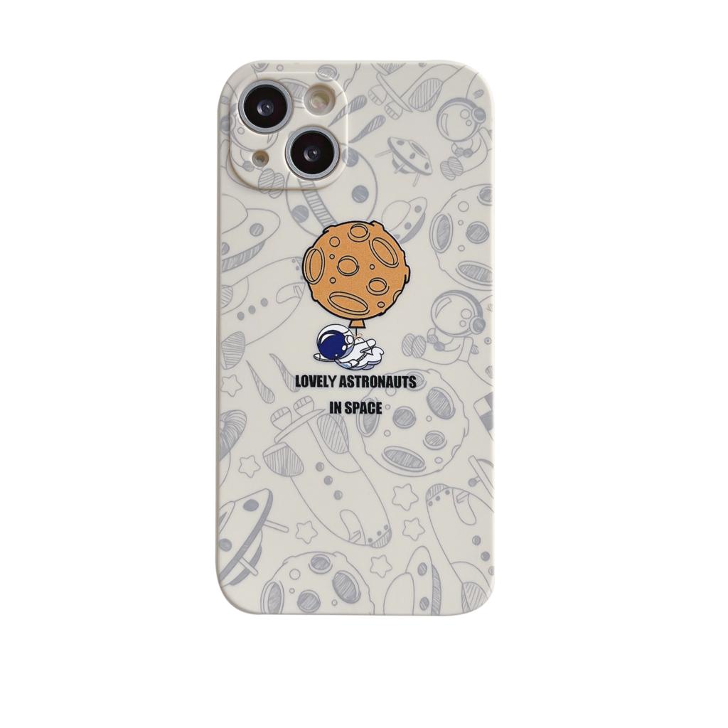 Niedliche Astronauten-Hülle für iPhone 14 13 12 11 Pro MAX XR X SE XS Luxus-Handyhülle iPhone 6 6s 7 8 14 Plus Weiche Silikonhülle