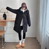 Winter Pocket Padded Jacket Plaid Hooded Women's Fashion Casual Mid-length Padded Jacket
