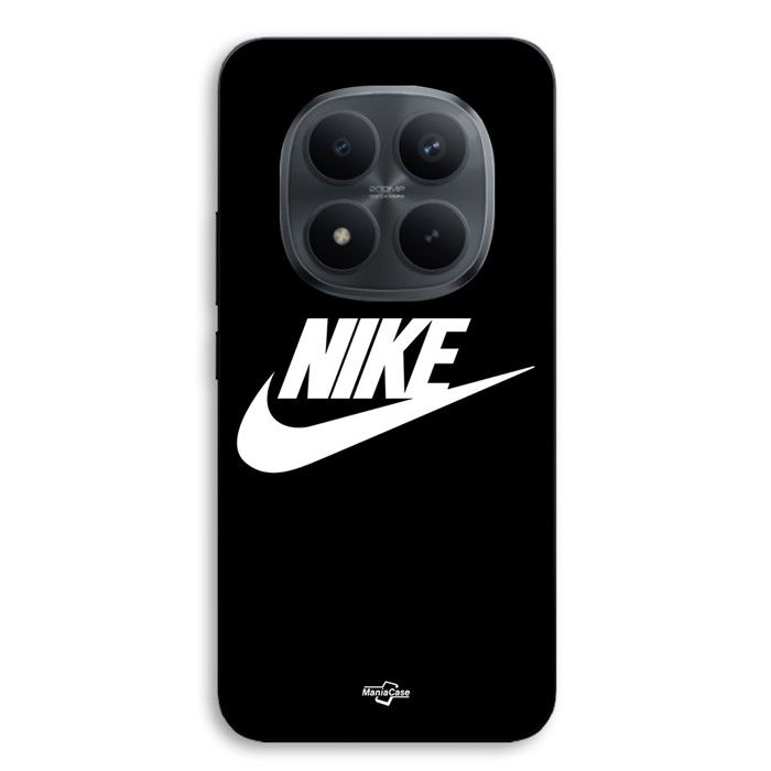 Etui na telefon - MANIACASE - Xiaomi Redmi Note 15 Pro Plus 5G - Silikon TPU - Czarne - Białe logo Nike