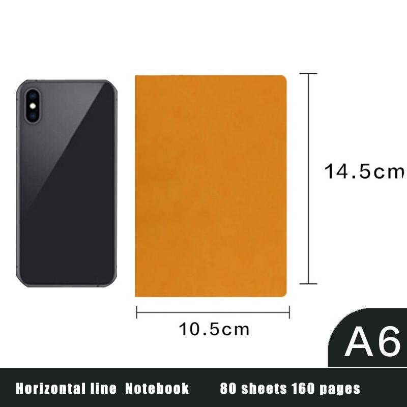 A6 Zesílené poznámky Business Pu zápisník Ovčí kůže 160 stran Linkovaný zápisník