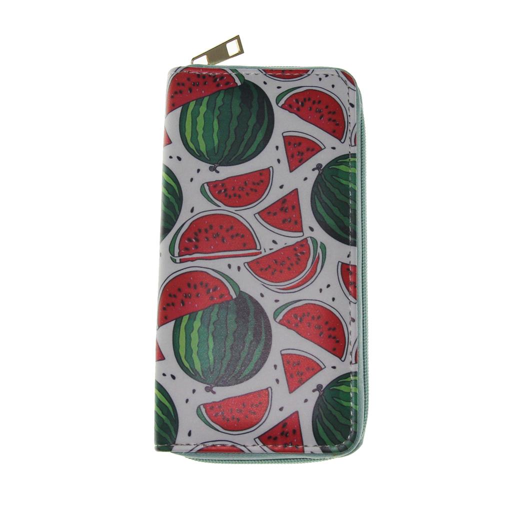 New Fruit Watermelon Long Zipper Wallet, Wallet