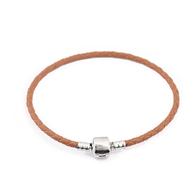 1pc/lot 12 Colors Leather Chain Charm Bracelets Double layer Braided Leathe Bracelet for Handmade DIY Women Girls Jewelry Gift