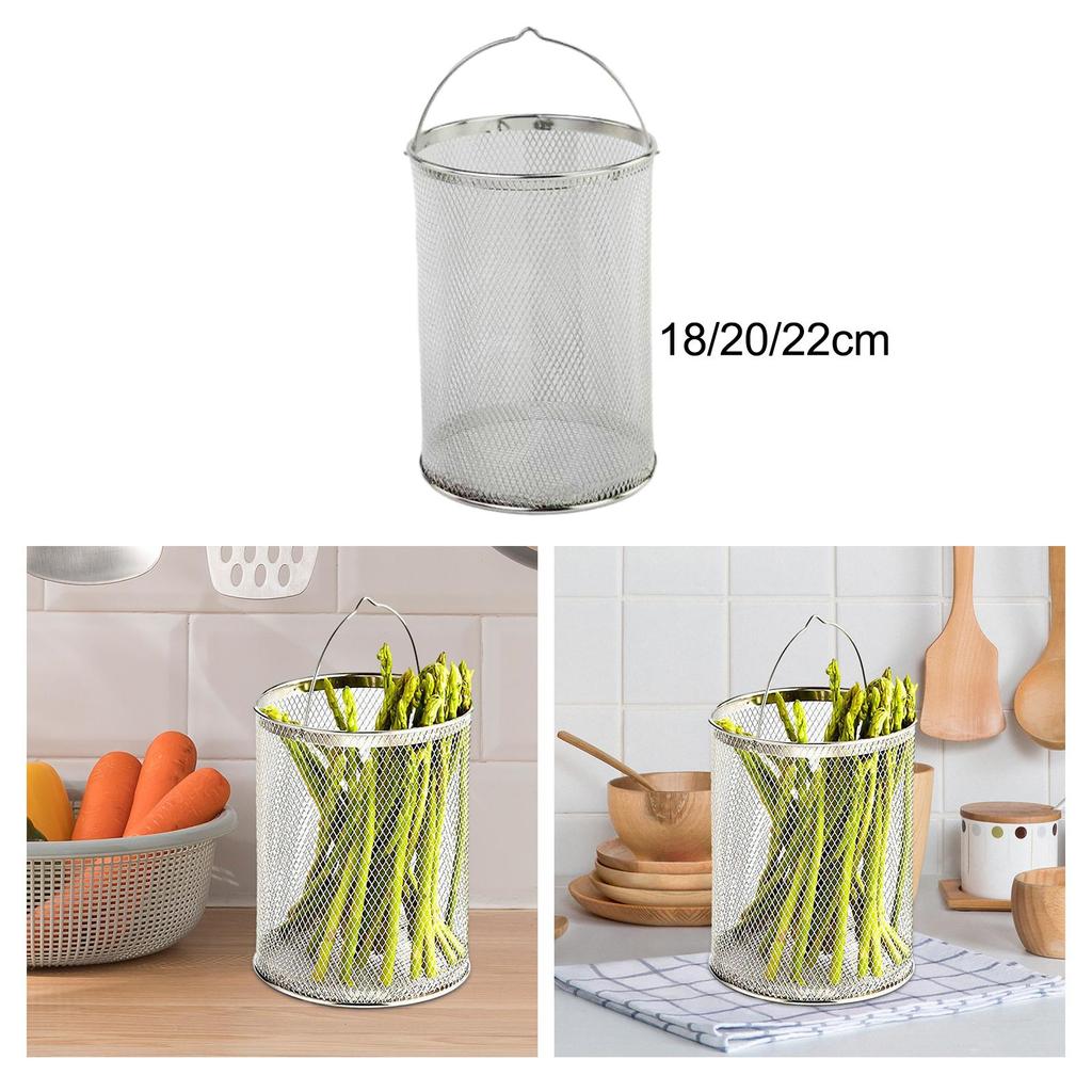Stainless Steel Fry Basket Stainless Steel Colander for Dumplings Frying