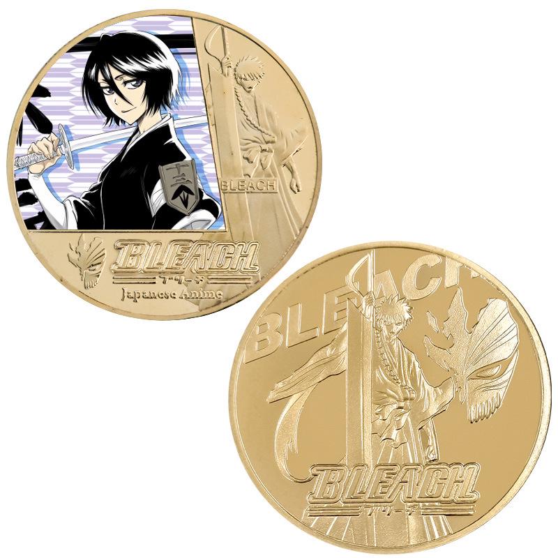 Death God Kurosaki Ichigo Anime Die-cast Metal Commemorative Coin Badge Gift