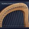 Diggly Lyre Harp 19 21 24 27 32 Strings Portable Instrument with Tuning Wrench Manual Spare Strings and Picks Brown