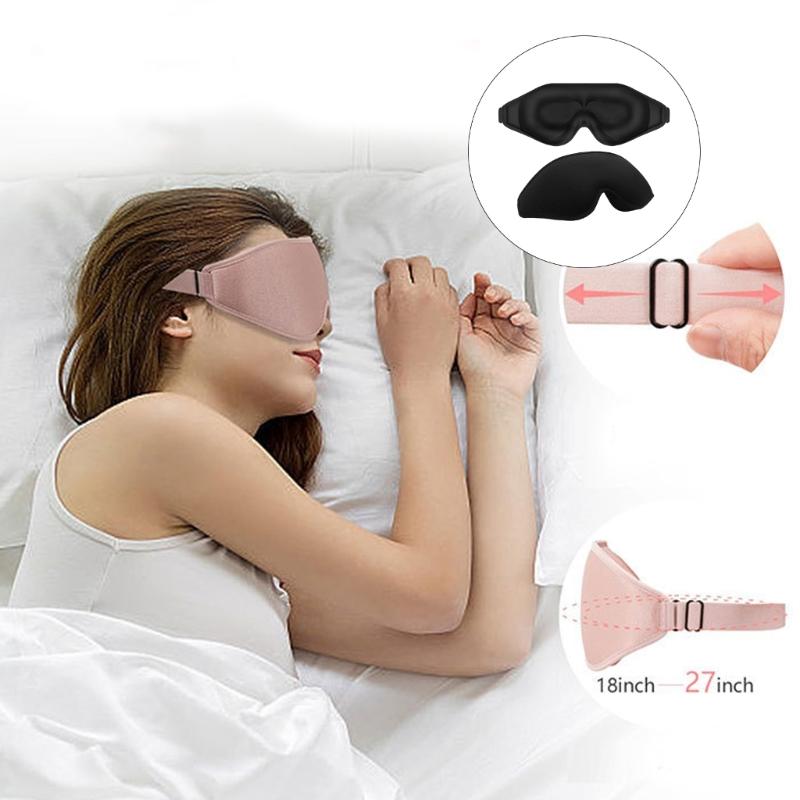 Premium Memory Foam Eye Masks With Full Coverage 3D Design Blocks 99% Light Ideal For Long Flight And Sensitive Sleepers