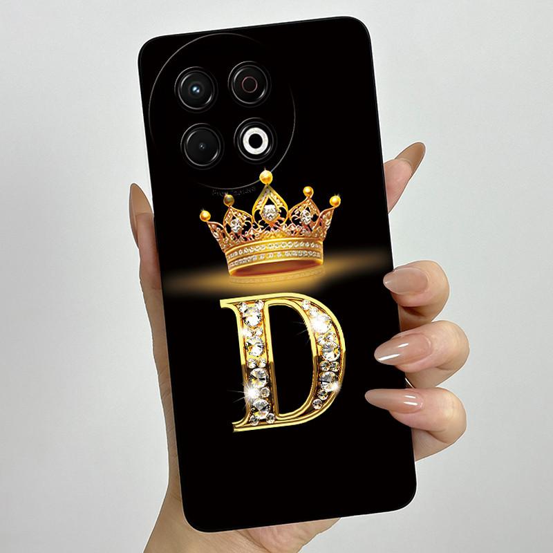 For Tecno Spark 30 Pro 4G KL7 Case Crown Letters Camera Protection Shockproof Anti-Fingerprint Cover For Tecno Spark30 Pro Coque