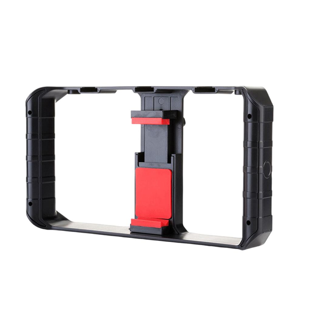 Smartphone Stabilizers Grip with 3 Shoe Mounts Two Handle Video Rig for Enhanceds Filmmaking and Broadcasting Quality