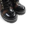 Excellent LOUIS VUITTON Ankle boots Lace Up Brown black Monogram canvas Women 35 Used