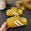 Temperament Baotou half slippers women's outer wear spring 2025 new thick-soled lazy one-pedal Dexun Birkenstock shoes