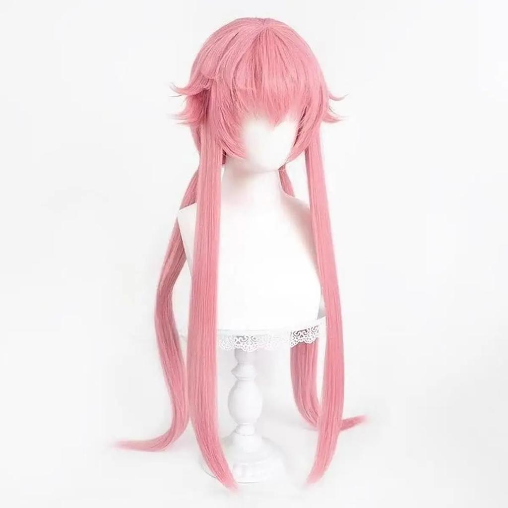 Anime he Future Diary Gasai Yuno Wig for Cosplay Pink Costume Wig long ponytai Synthetic Hair Party Wigs Halloween Party