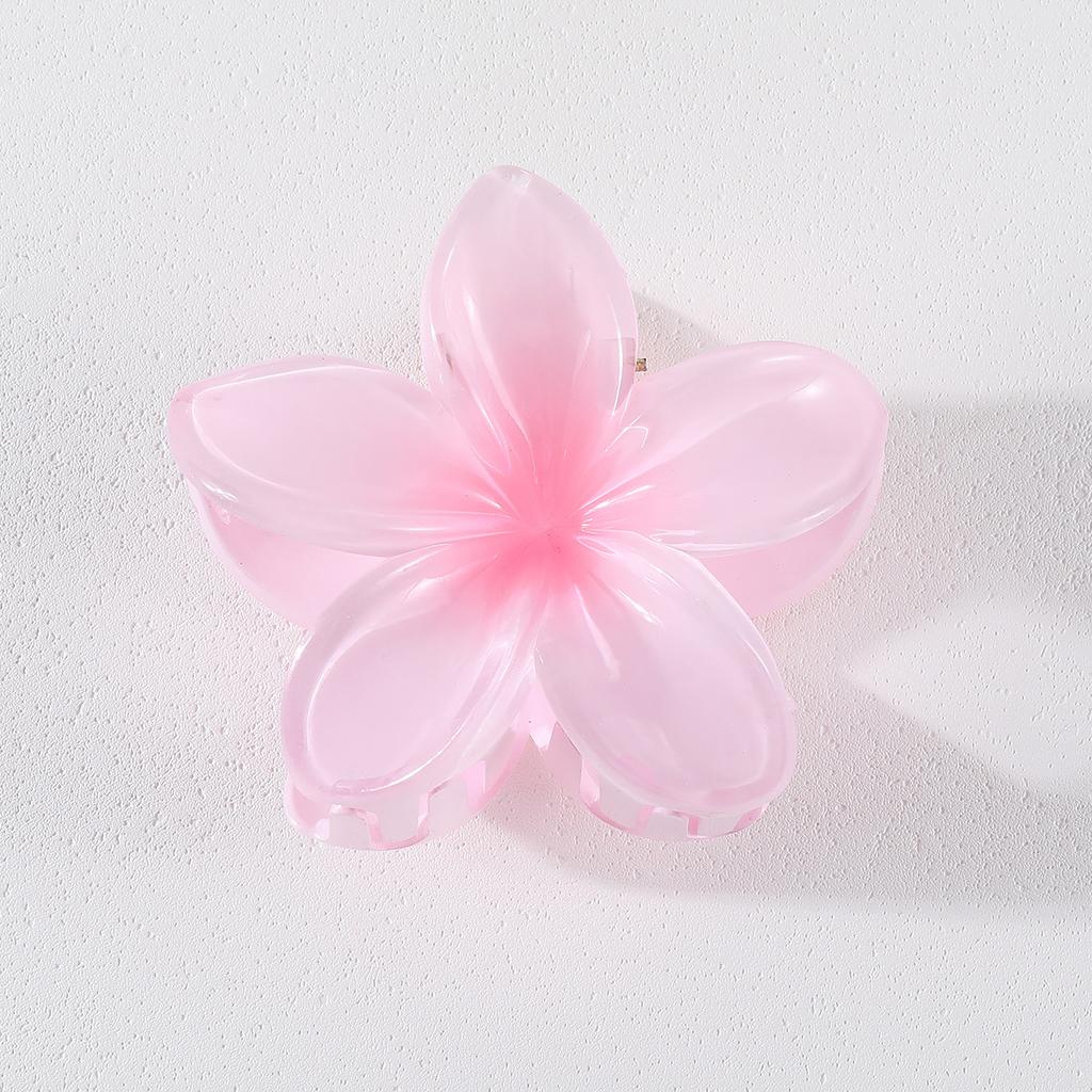 1/2Pcs Gradient Colored Flower Acrylic Hair Claws Clip Women Girls Sweet Hairpins Beach Hawaiian Style Hair Accessories