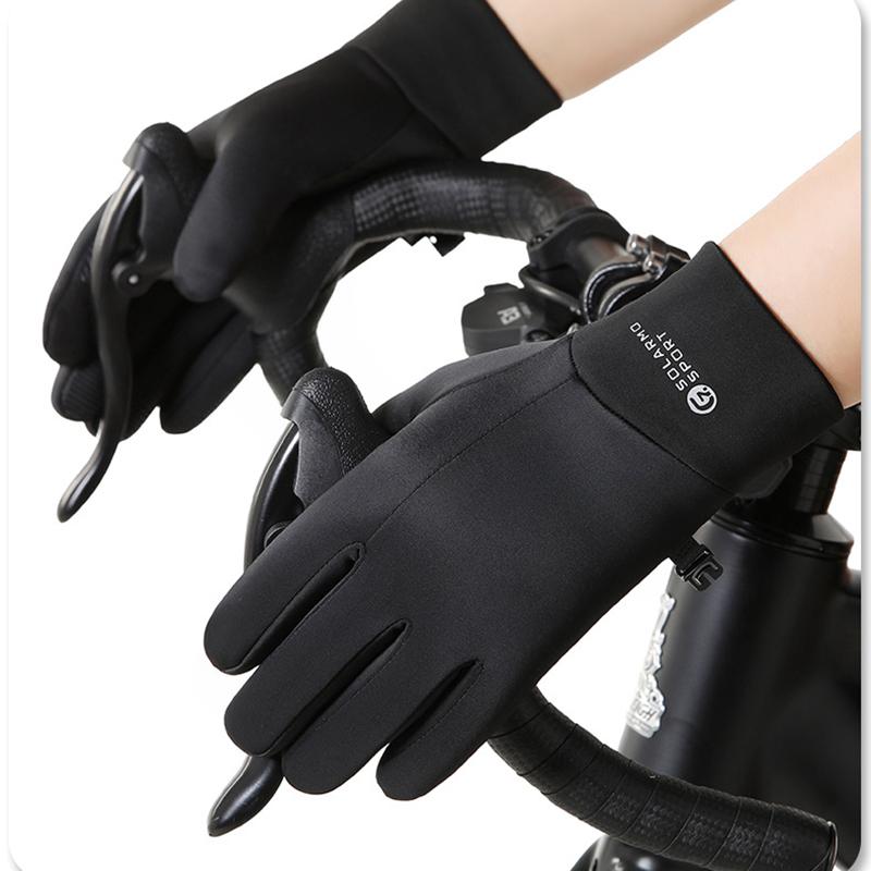 Winter Riding Gloves with Touchscreen & Non-Slip Grip, Thermal Windproof Gloves for Cycling and Outdoor Sports - Men Women Cold Protection