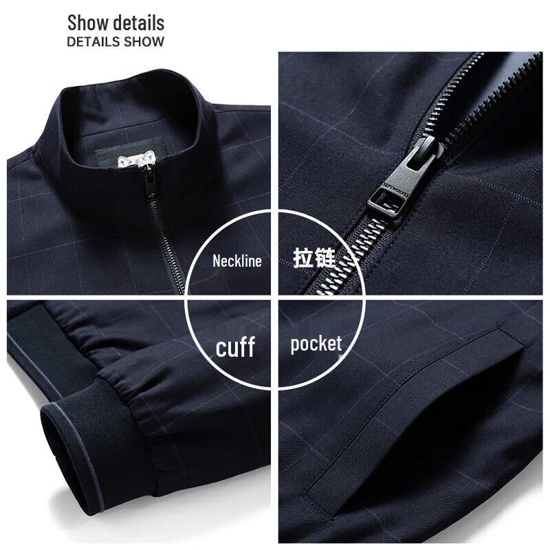 Qipilang Herren Stehkragen Business Casual Jacke