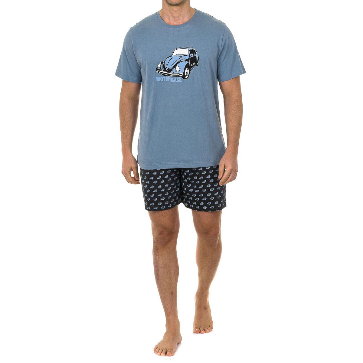 

Мужская пижама с коротким рукавом и круглым вырезом KL30118 XXL разноцветный