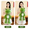50-80cm Big Eyes Cute Frog Plush Toy Kawaii Bow Animal Green Cloth Doll for Children's Birthday Christmas Gift
