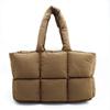 Puffy Tote Bag for Women Large Quilted Puffer Cloud Handbags Lightweight Soft Trendy Shoulder Satchel