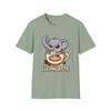 Unisex Softstyle T-Shirt Chibi Elephant Latte Cartoon Funny Coffee Pun
