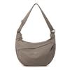 Solid Color Nylon Minimalist Crossbody Bag with Zipper Pockets and Adjustable Strap for Women