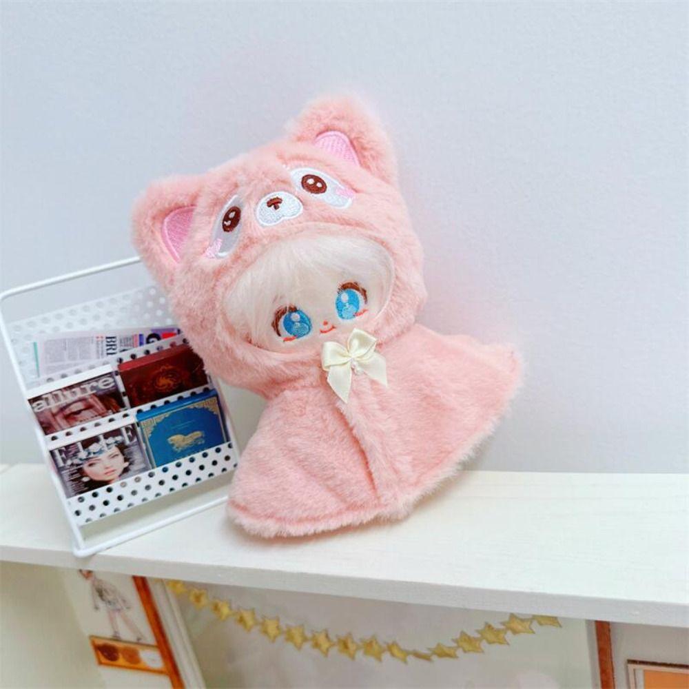 Soft 10CM Doll Clothes Lovely Idol Plush Doll Clothes Doll Accessories Cartoon Cloak  Birthday Gift