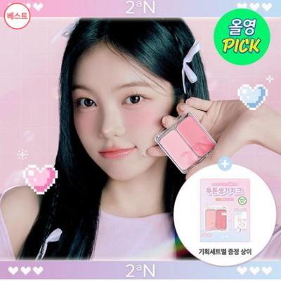 2aN Dual Cheek Blusher – 4g (2-in-1 Palette, 17 Colors)