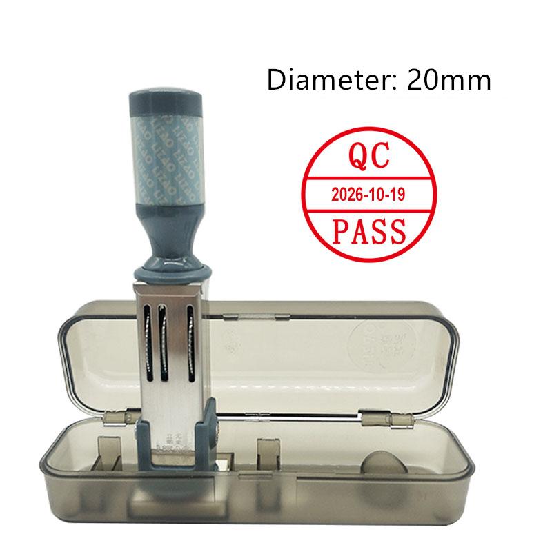 QA/QC PASS Date Stamp Date Adjustable for Office Manufacturer Factory Qualified Inspection Stamp