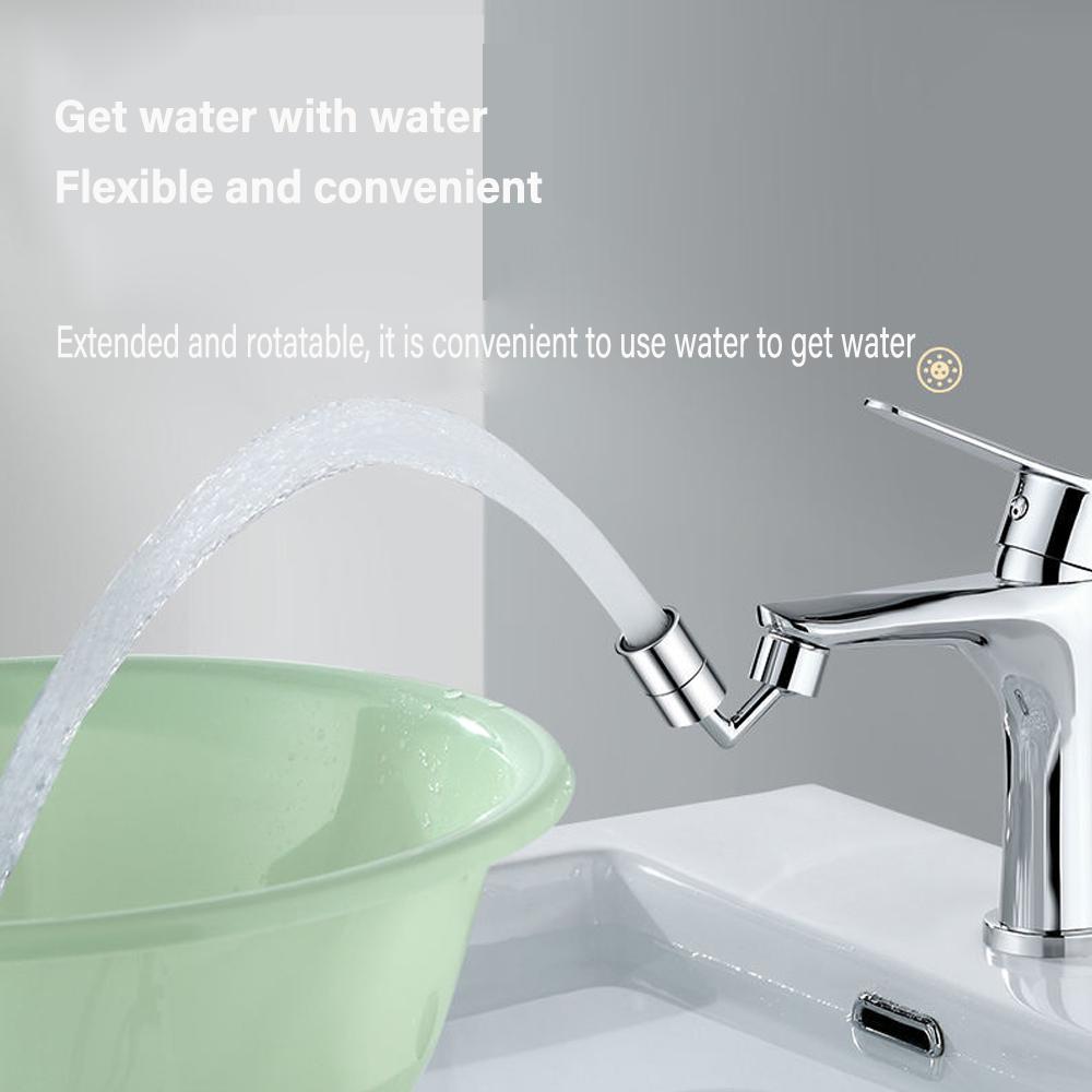 720° Universal Rotation Faucet Extender Dual Mode Sprayer Head Kitchen Robot Arm Extension Taps Bathroom Swivel Faucet