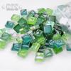 100g Mixed Mosaic Pieces Assorted Color Square Glitter Glass Mosaic Tiles for DIY Crafts Supplies Blue Purple Green Arte