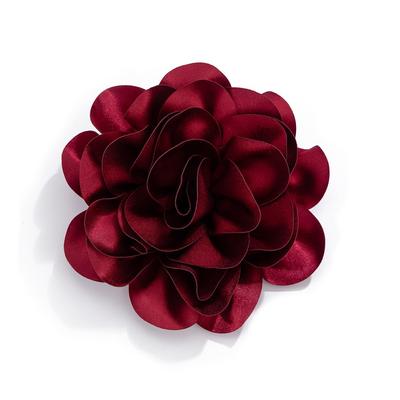 DIY 3D Large Fabric Flower Brooch Exaggerated Handmade Clothing Patch Pin Clip Clothes Appliques Photography