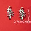 Simple fashion Christmas decoration acrylic crutch earrings fun childlike cute cartoon lady