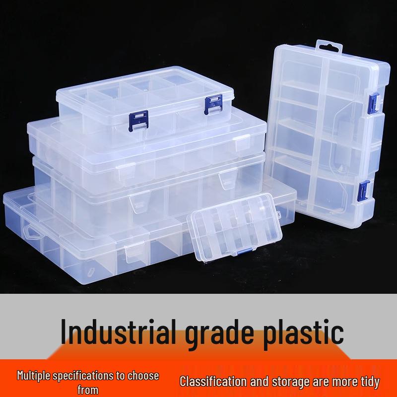 Detachable Multi-Compartment Storage Box for Electronic Components and Small Parts
