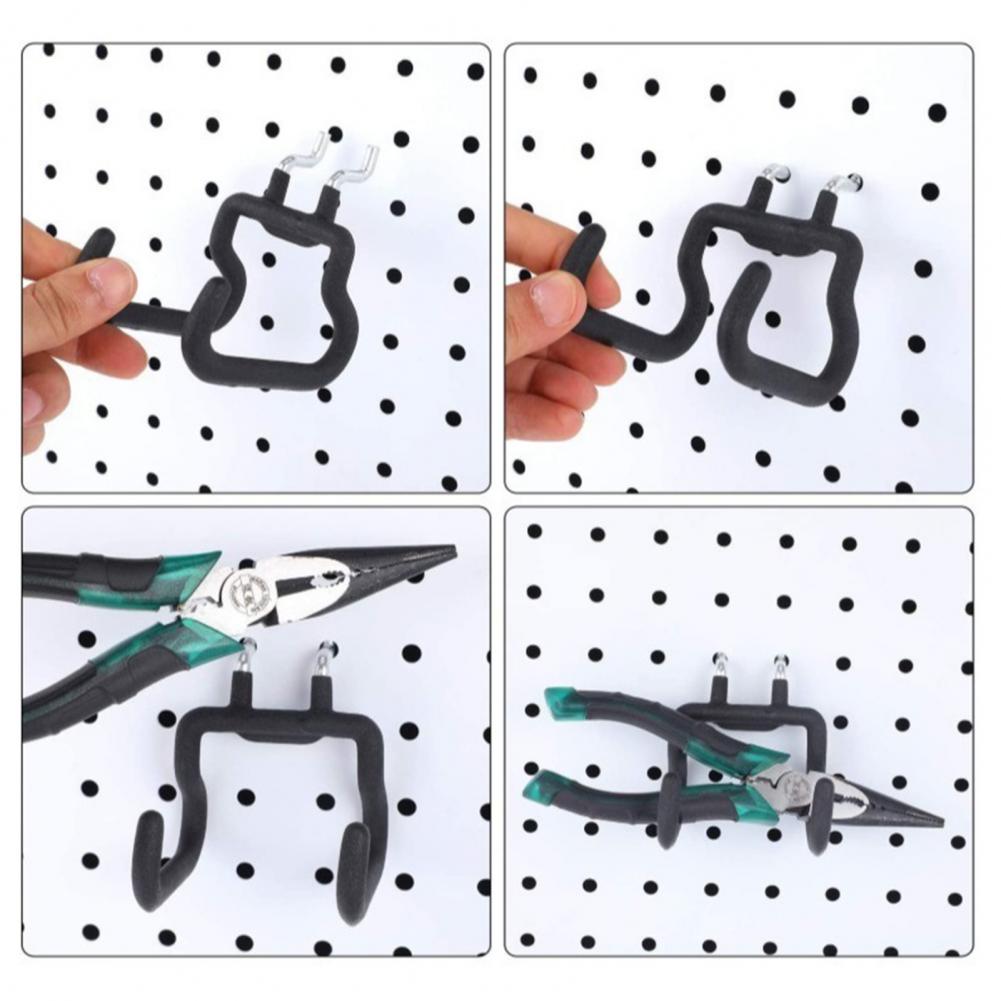 Black Pegboard Hooks Heavy Duty Power Tool Holder Wall Mounted Holder Hanger Rack Electric Drill Hook Tool Wall Organizer
