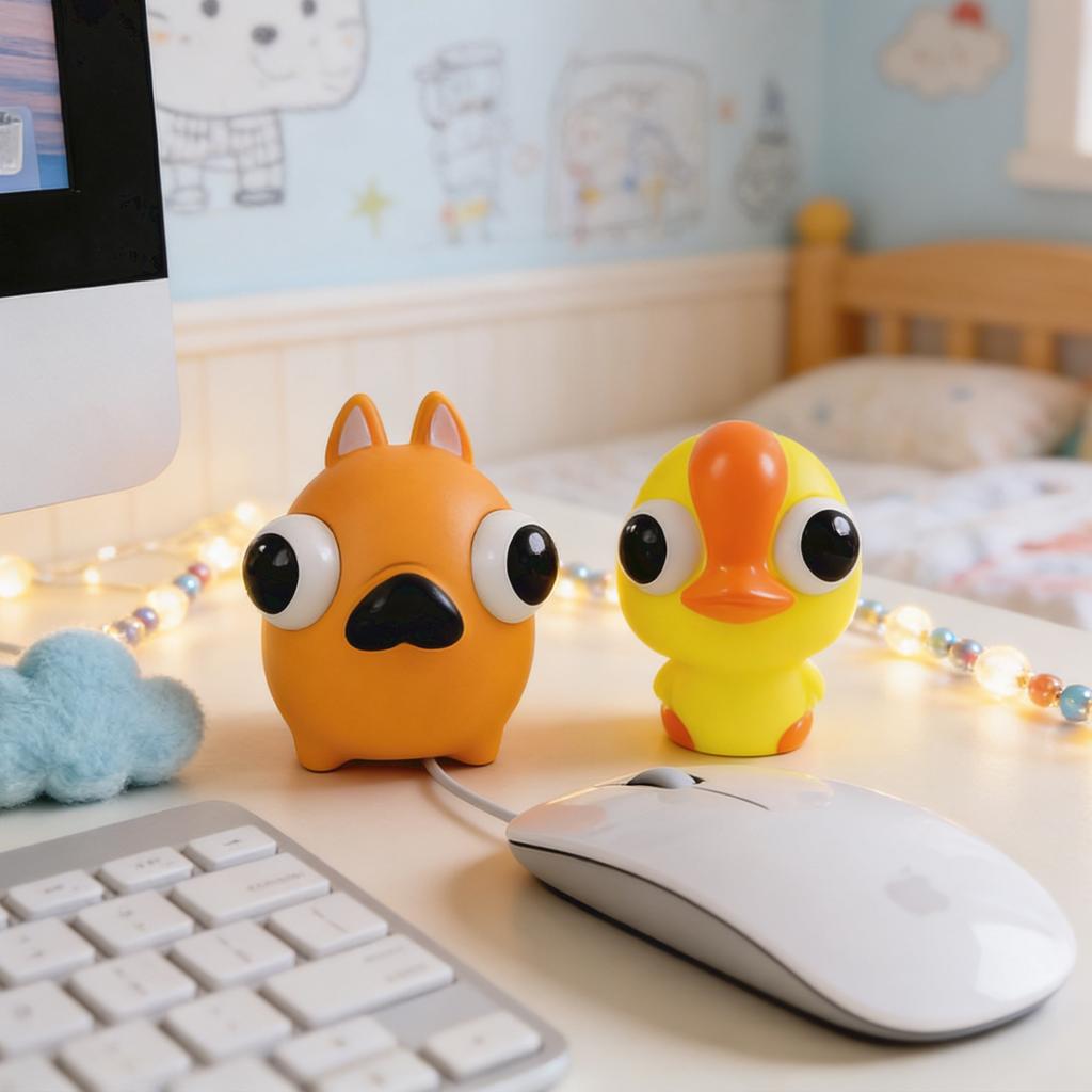 Staring Animal Stress-Relieving Ball, Soft Rubber Bubble, Suitable For Children's Gifts.