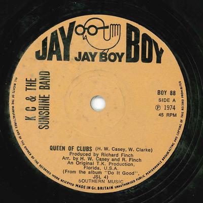 7-Zoll Schallplatte KC & THE SUNSHINE BAND - Queen Of Clubs BOY88 Jay Boy 1974 UK Soul/Funk Gebraucht