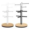 360 Rotating Jewelry Accessories Holder Modern Wooden Iron Display Rack For Necklaces Earrings Shop Exhibition