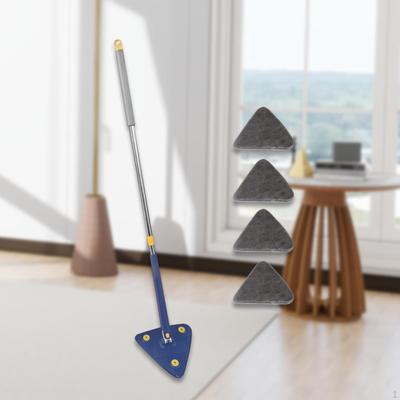 Mocio a Triangolo Spazzolone Piatto Regolabile Raccogli Polvere Domestico Pulitore per Pareti Multiuso per