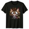 Easily Distracted By Cats And TShirt Kitten Coffee Animal Lovers Birthday