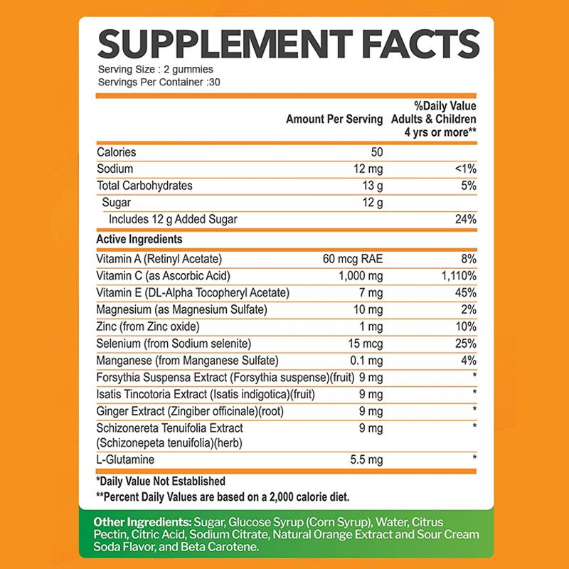 Vitamin C 1000mg (100 Gummies) Multivitamin Supplements, Immune Support