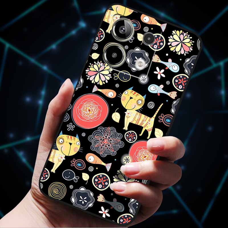 3D Flowers Emboss Fundas For Redmi Note 13 Case Note13Pro 5G Soft Silicone Phone Cases for Redmi Note 13 Pro Plus Back Cover Bag