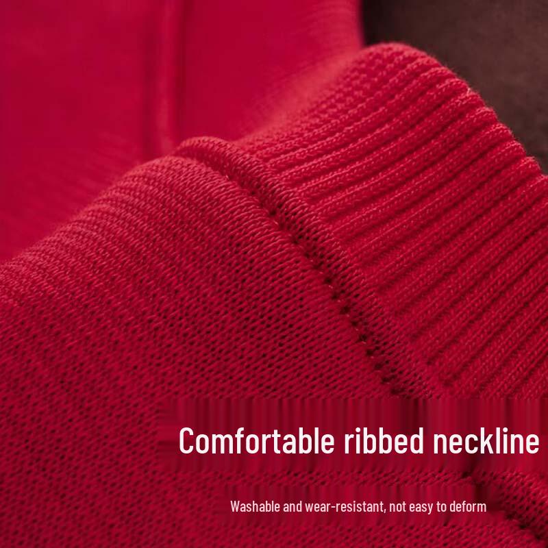 SEPTWOLVES Men's Simple Autumn Winter Fleece Lined Crewneck Sweatshirt